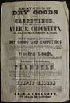 Ayer & Crockett Dry Goods Advertising Broadside by Edwin A. Ayer and James P. Crockett