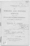 The Morning and Evening Service by Berthold Tours and Horatio W Parker