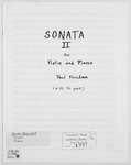 Sonata III : for Violin and Piano