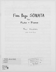 Five Page Sonata : for Flute and Piano