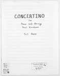 Concertino : for Piano and Strings