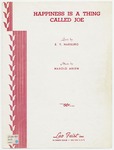 Happiness is a thing called Joe / lyric by E.Y. Harburg ; music by Harold Arlen.
