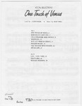 One Touch Of Venus by Kurt Weill and Ogden Nash