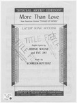 More Than Love by Schreier-Bottero, Eve Jay, and Wayne