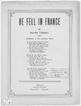 He Fell In France by Bates Torrey