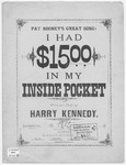 I had $15 in my inside Pocket by Harry Kennedy