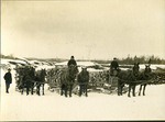 Logging Crew Yarding on a Frozen Pond