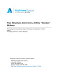 MF117 Frye Mountain Interviews / Jeffrey 