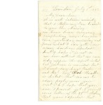 Letter from Samuel R. Lemont to Frank L. Lemont, July 1, 1862 by Samuel R. Lemont