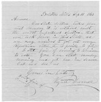 Letter from Wyatt Turner to Almore, September 10, 1863 by Wyatt Turner