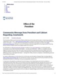 The University of Maine Office of the President article on the 