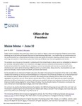 The University of Maine Office of the President's 'Maine Memo' to address the Death of George Floyd and the University's Commitment to Anti-Racism
