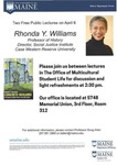 Rhonda Y. Williams Lecture Poster