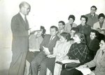 William P. Randel Delivering a Lecture in Greece