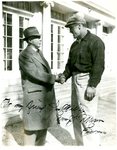 Maine Governor Louis J. Brann Shaking Hands with Primo Carnera