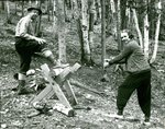 Eddie Collins of Red Sox and Mrs. Collins in the Maine Woods