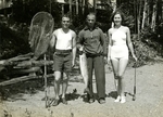Charley Miller with Guests at Miller's Camp