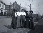 Wight Family, Women Gathered on the Sidewalk