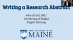 Fogler Library: Writing a Research Abstract Workshop