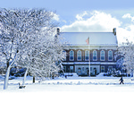Fogler Library Winter by Division of University of Maine Marketing and Communications